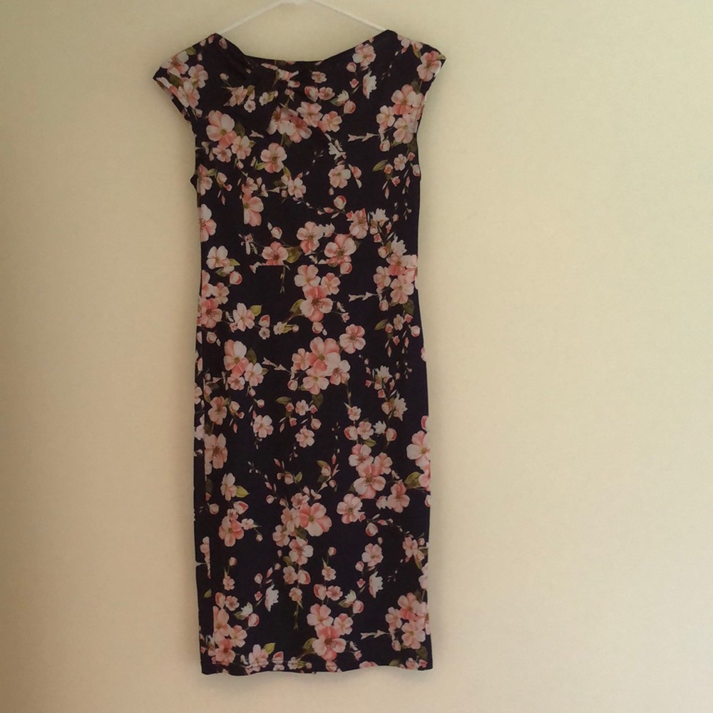 Navy Floral Dress